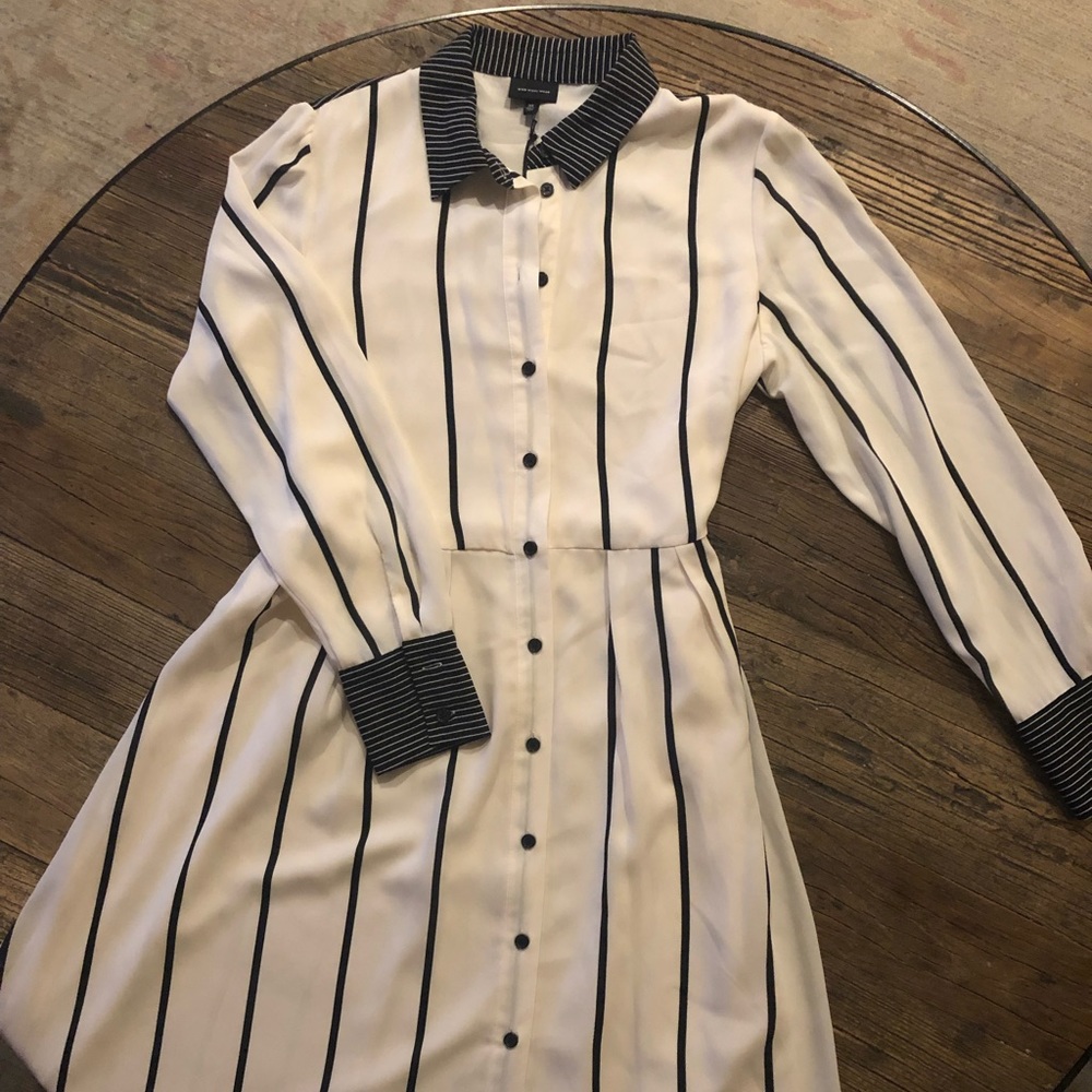 Black and White Midi Dress